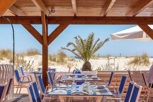 Dinner served, Regional cuisine, pool views 