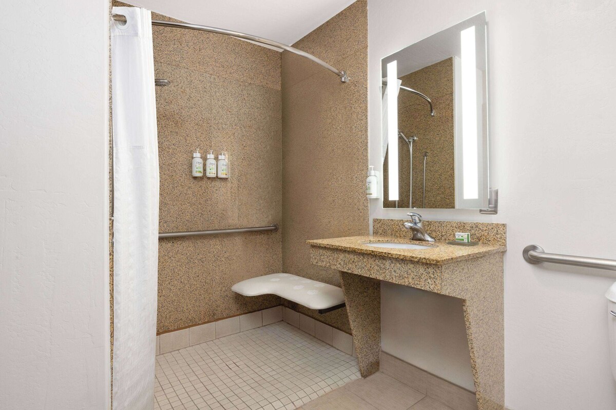 Phòng, 1 giường cỡ king, phù hợp cho người khuyết tật, không hút thuốc (Mobility/Roll-In Shower) | Phòng tắm phù hợp cho người khuyết tật