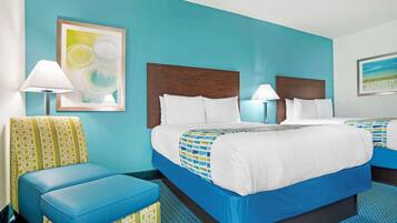 Standard Room, 2 Queen Beds, Non Smoking, Refrigerator & Microwave | Desk, laptop workspace, blackout drapes, iron/ironing board