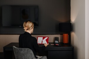 Minibar, in-room safe, desk, blackout drapes