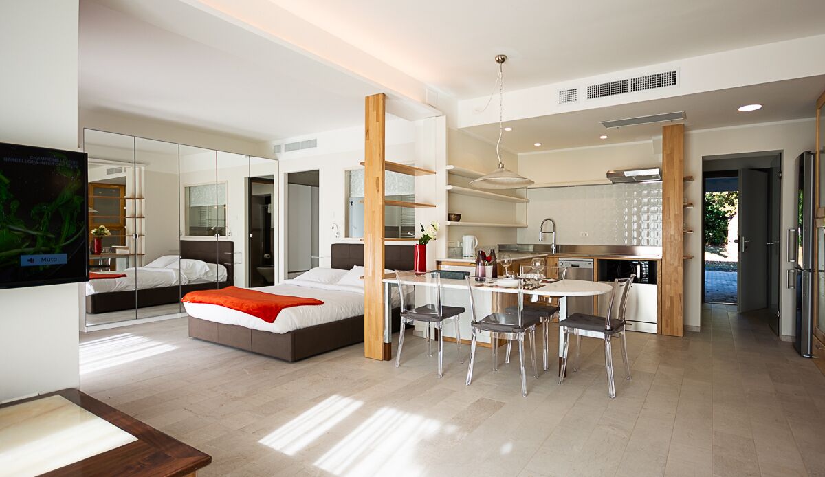 Loft, Non Smoking | Down comforters, minibar, desk, blackout drapes