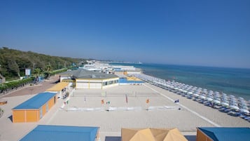 Private beach, sun-loungers, beach umbrellas