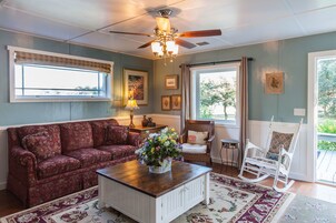 Purple Sage Cottage, 2 Bedrooms, Kitchen | Living room | Flat-screen TV, DVD player, iPod dock