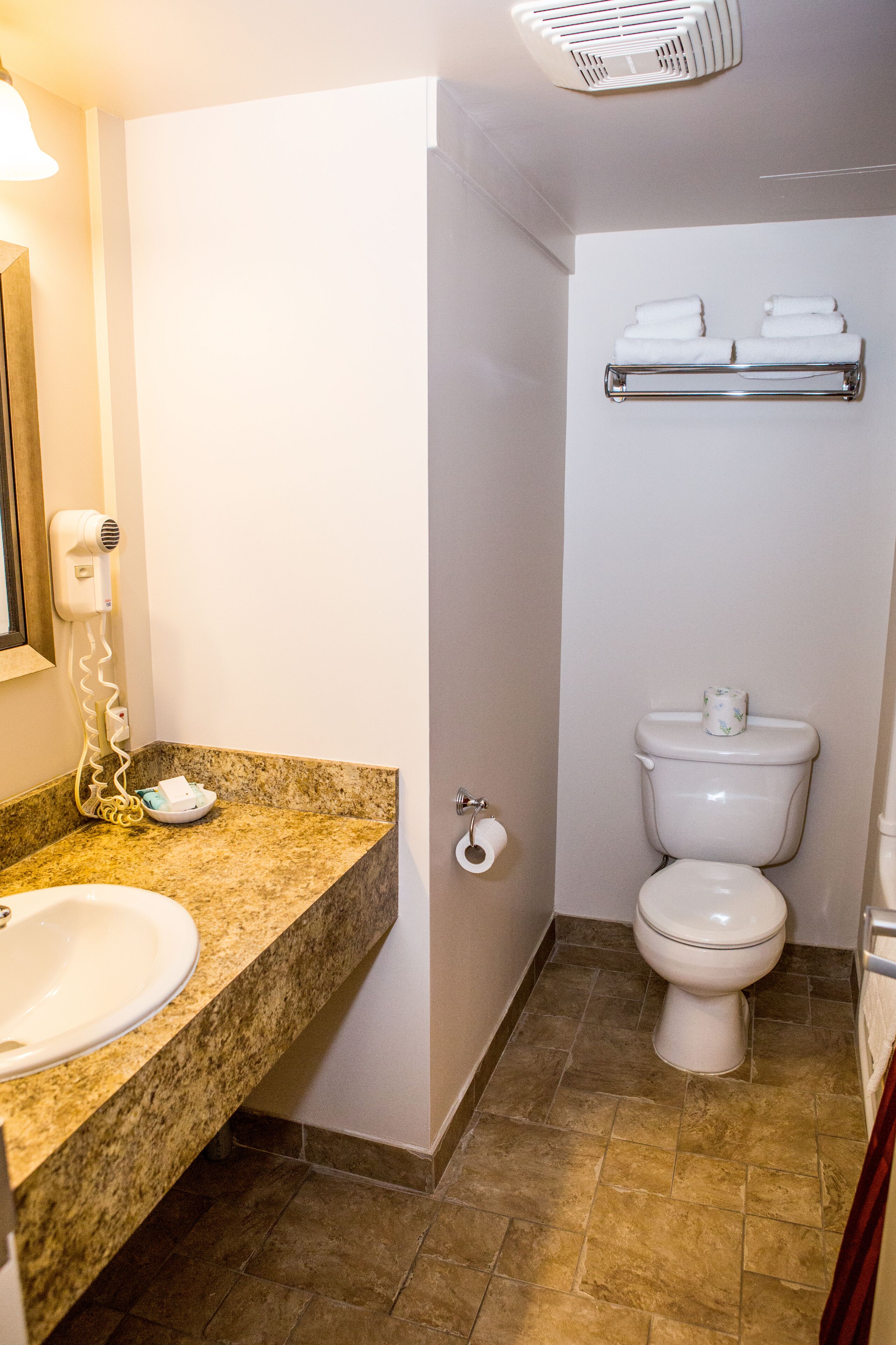standard room, 1 queen bed | bathroom | combined shower/bathtub, free toiletries, hair dryer, towels