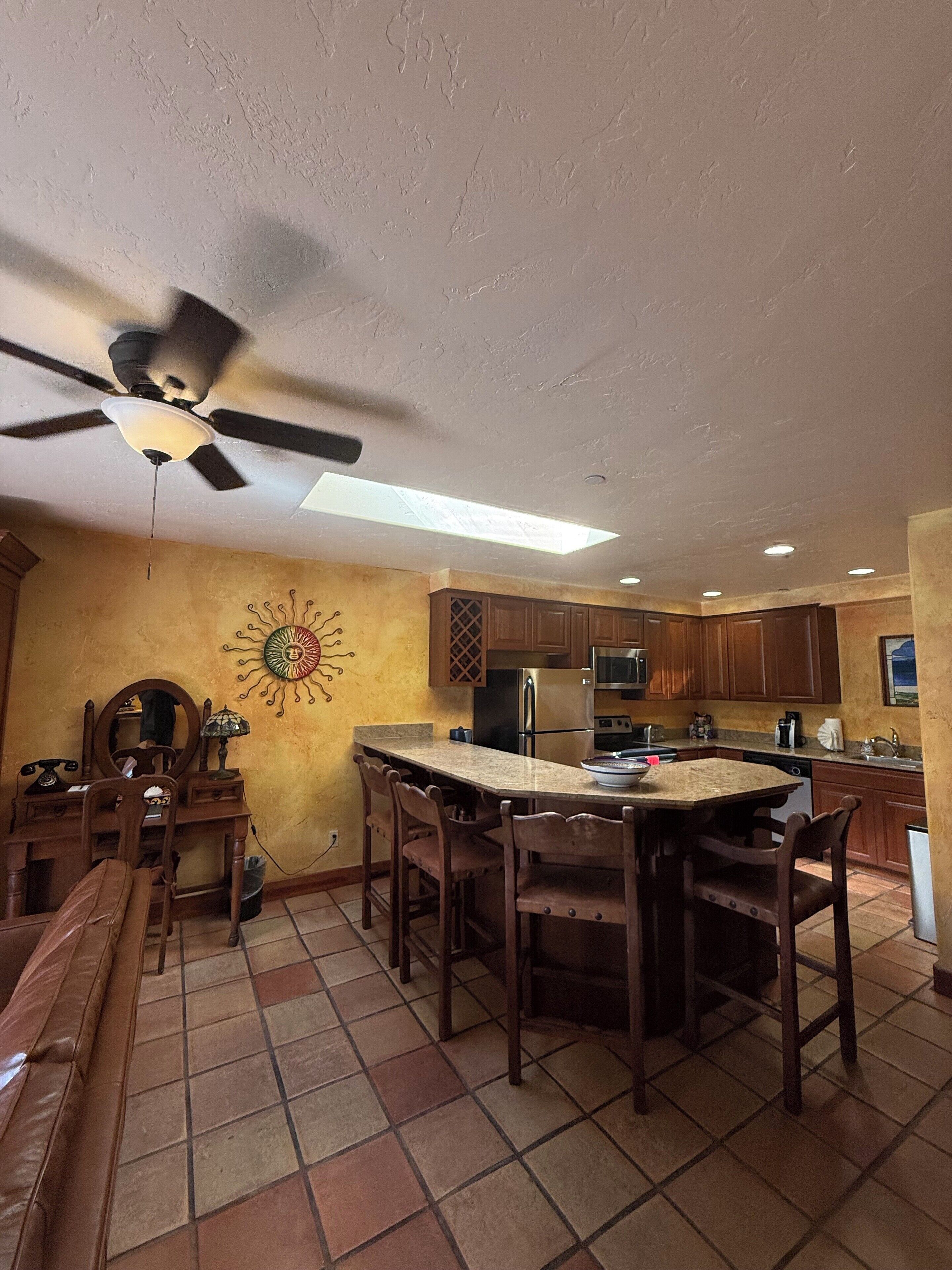 owners suite | private kitchen | mini-fridge, microwave, coffee/tea maker, electric kettle