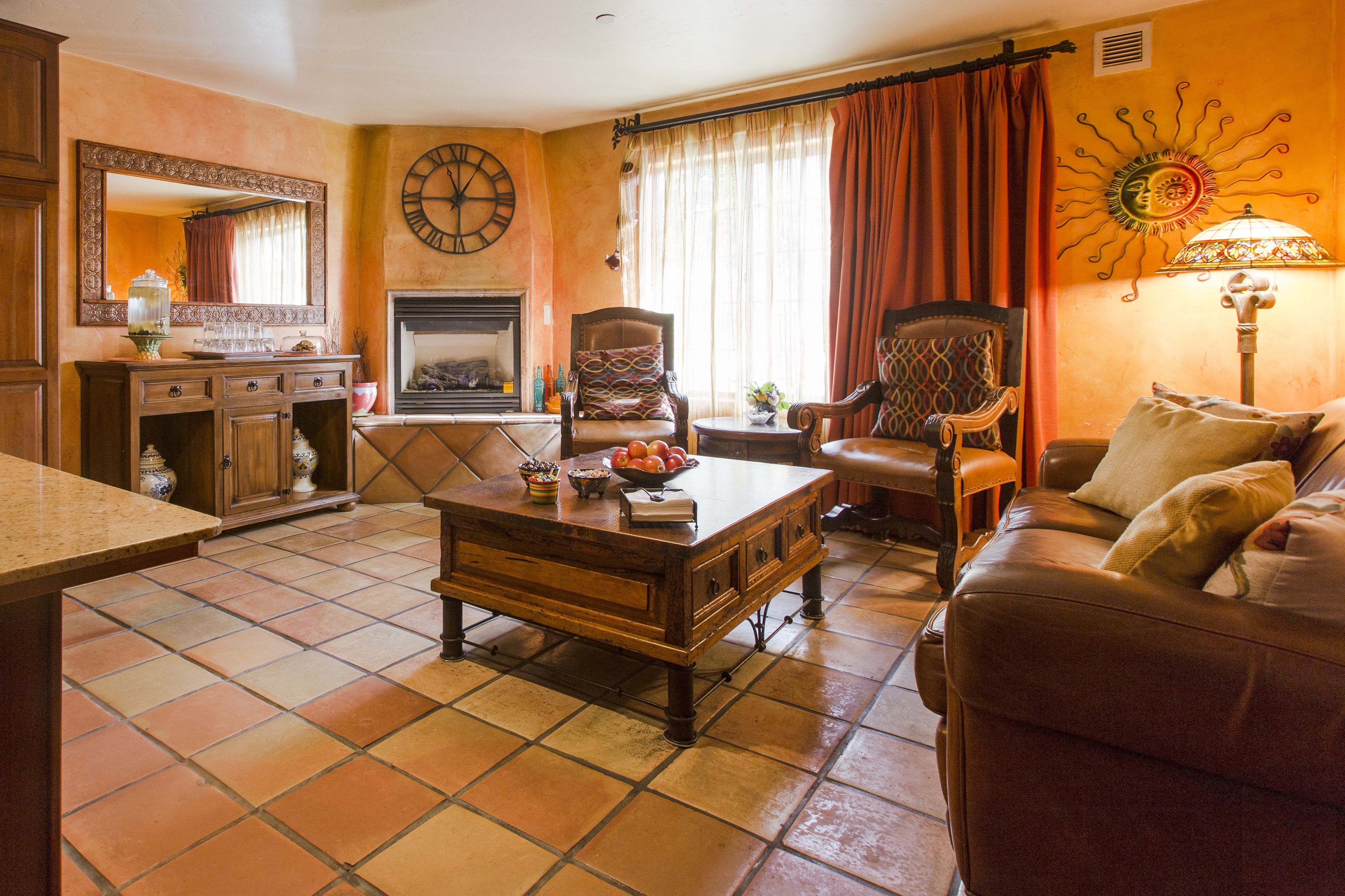 47-inch plasma tv with satellite channels, tv, fireplace