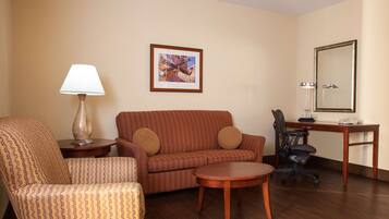 Svit - 1 kingsize-säng | Värdeförvaringsskåp på rummet, skrivbord och strykjärn/strykbräda