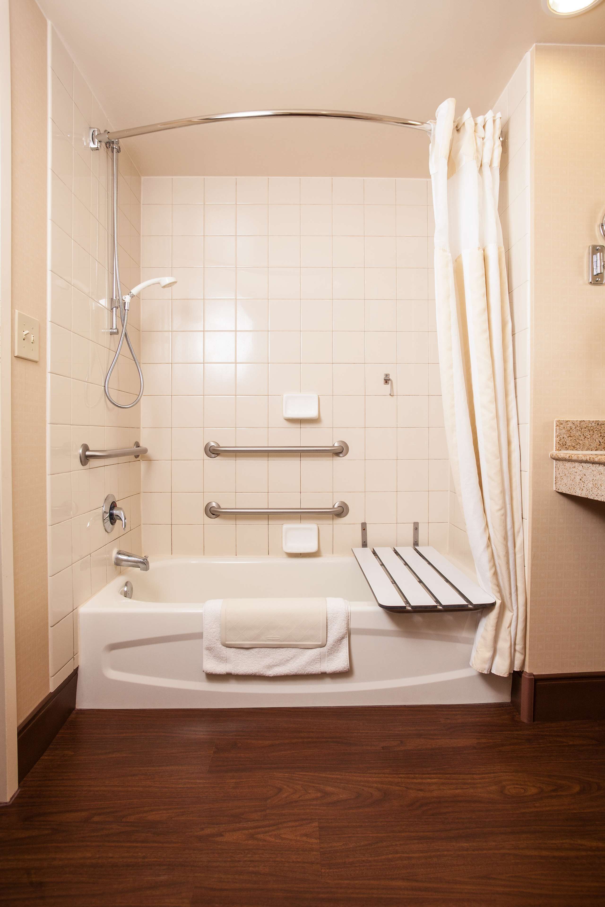 free toiletries, hair dryer, towels