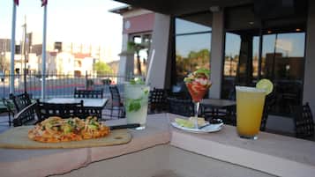 Breakfast, lunch and dinner served