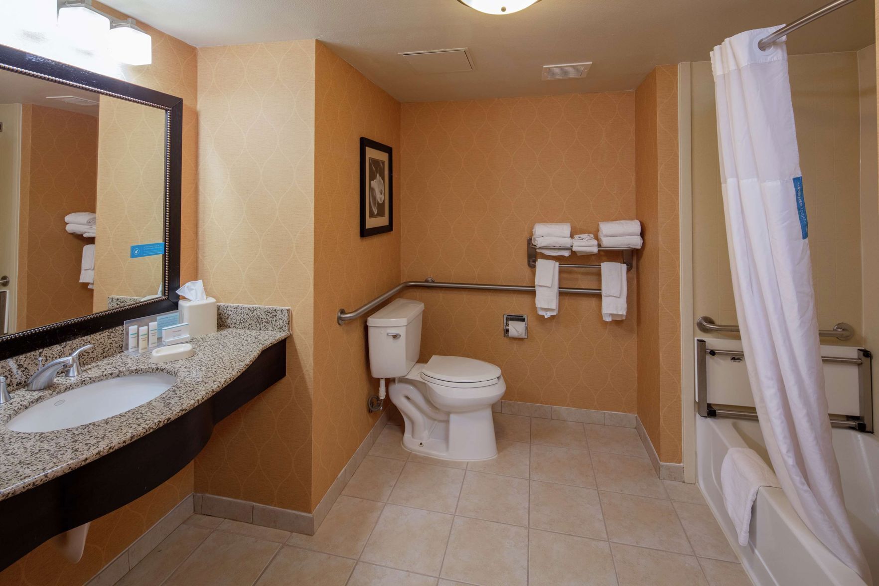 Bathroom | Hair dryer, towels