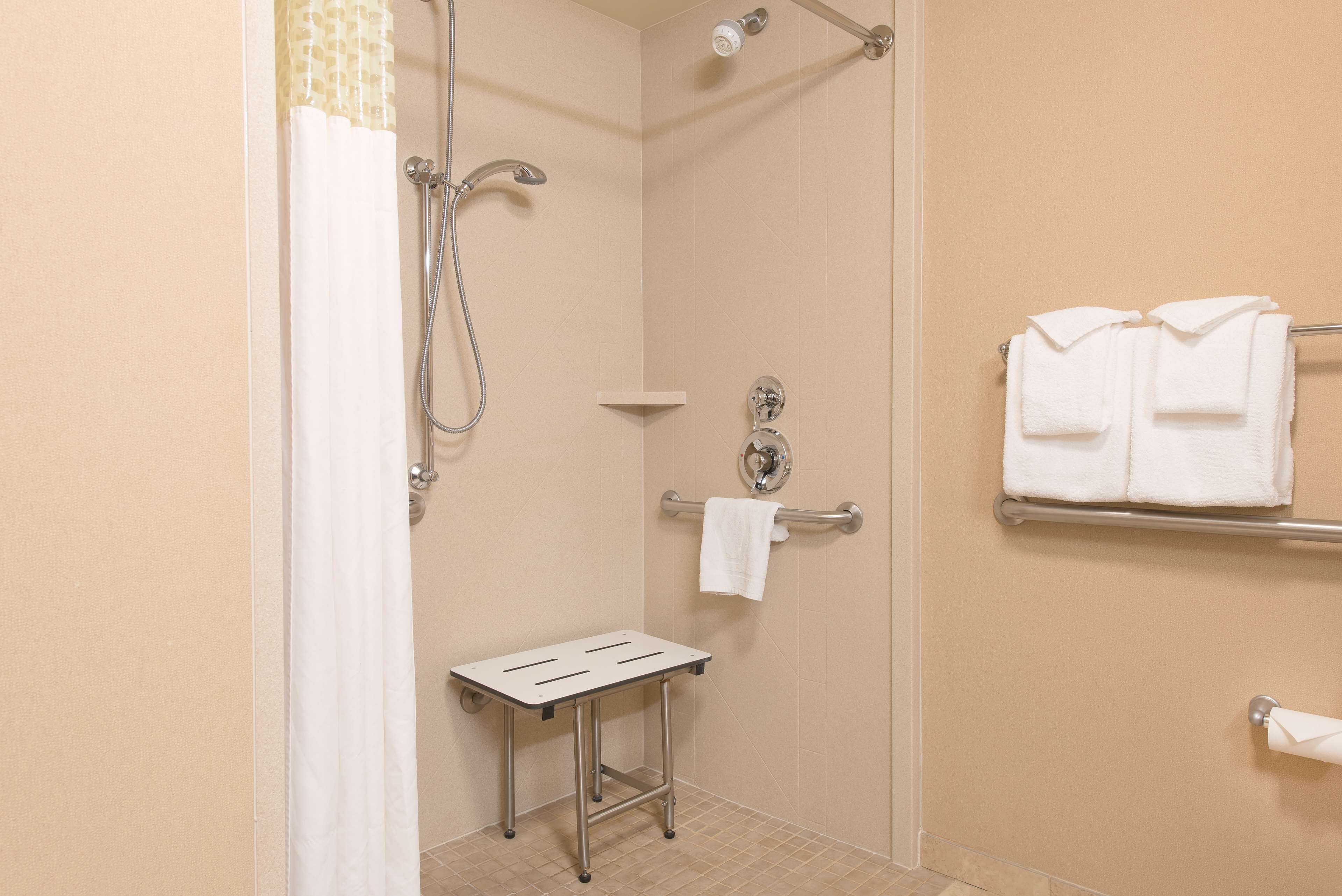 free toiletries, hair dryer, towels, soap