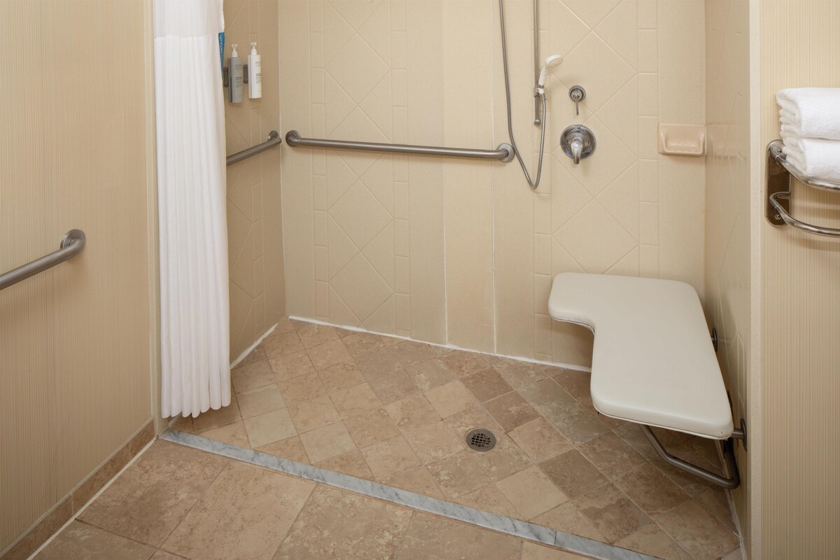 Room, 1 King Bed, Accessible, Non Smoking | Bathroom shower