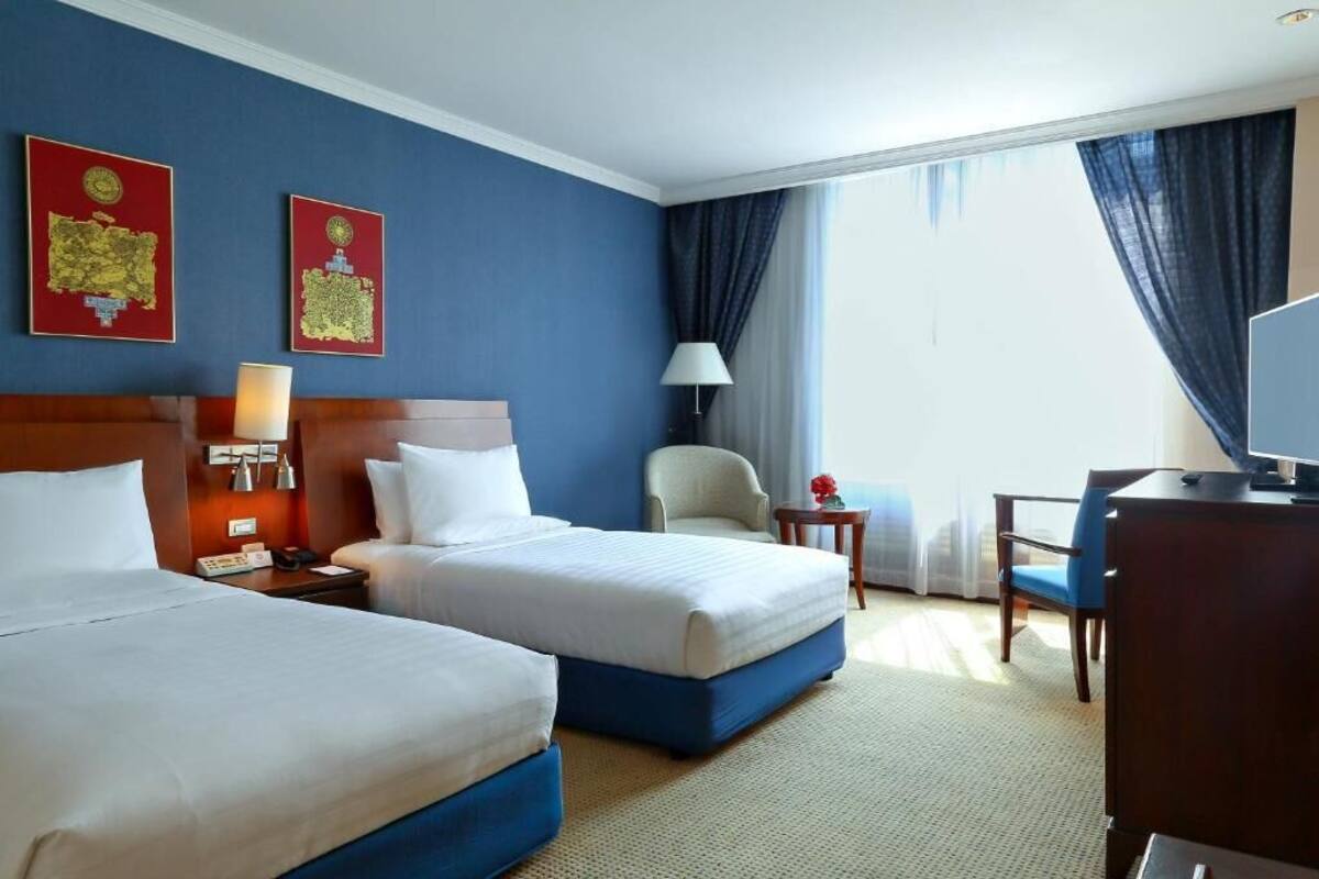 ห้องพัก, เตียงเดี่ยว 2 เตียง, วิวสวน | มินิบาร์, ตู้นิรภัยในห้องพัก, โต๊ะทำงาน, พื้นที่ทำงานแบบใช้แล็ปท็อป
