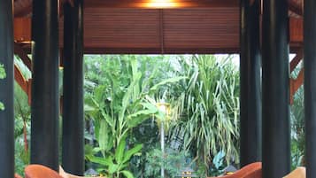 Outdoor banquet area