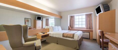 Desk, laptop workspace, iron/ironing board, free cots/infant beds