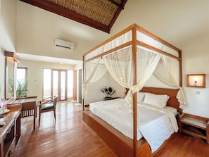 Villa, Private Pool | Minibar, in-room safe, desk, laptop workspace