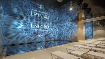 Indoor pool, seasonal outdoor pool, cabanas (surcharge), sun loungers