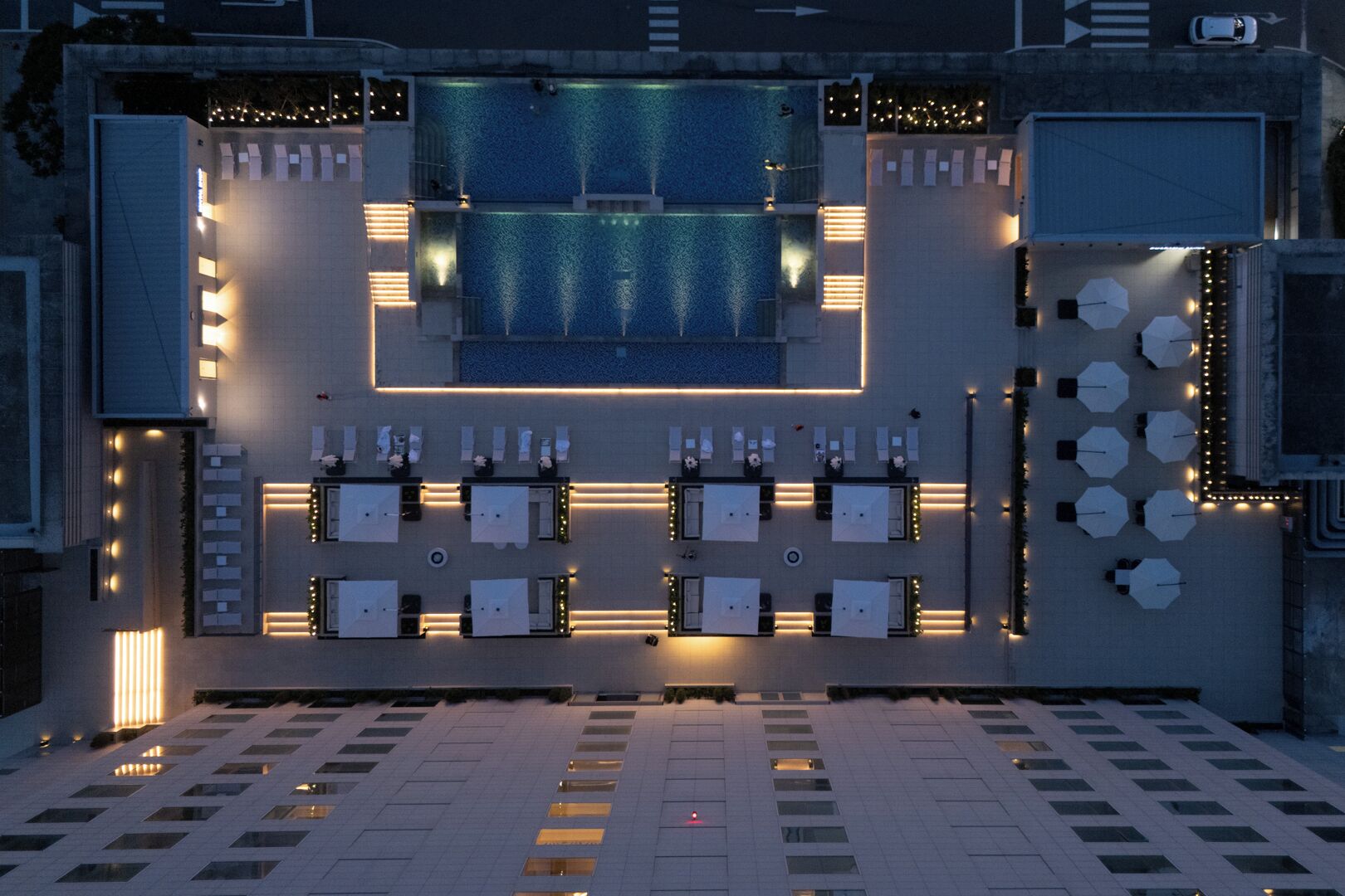 indoor pool, seasonal outdoor pool, pool cabanas (surcharge)