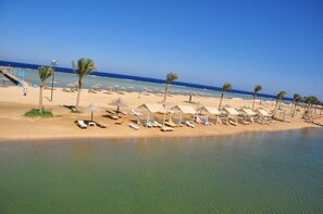 Private beach, snorkeling