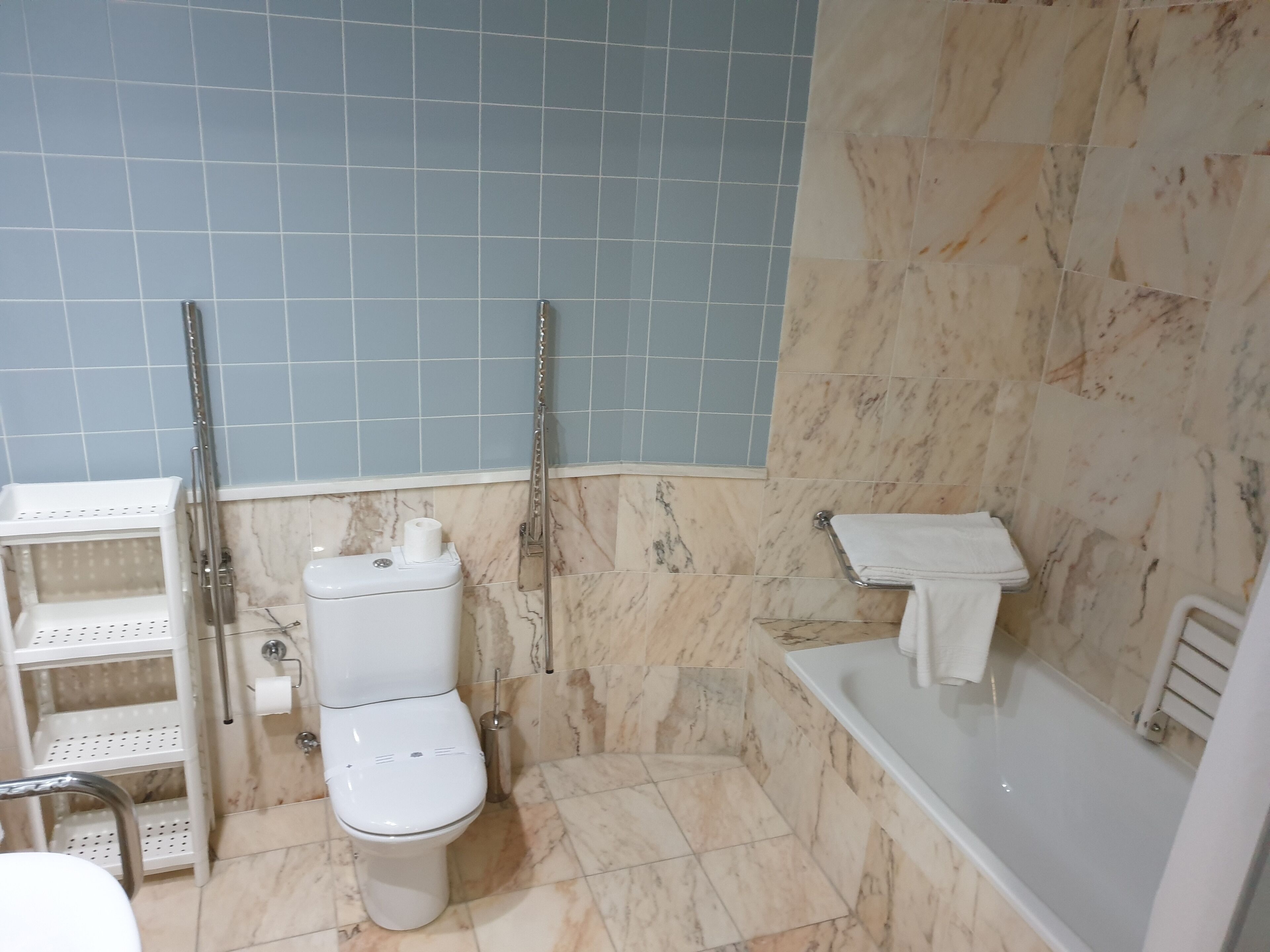 disability access room - double or twin | bathroom | deep-soaking bathtub, rainfall showerhead, free toiletries, hair dryer