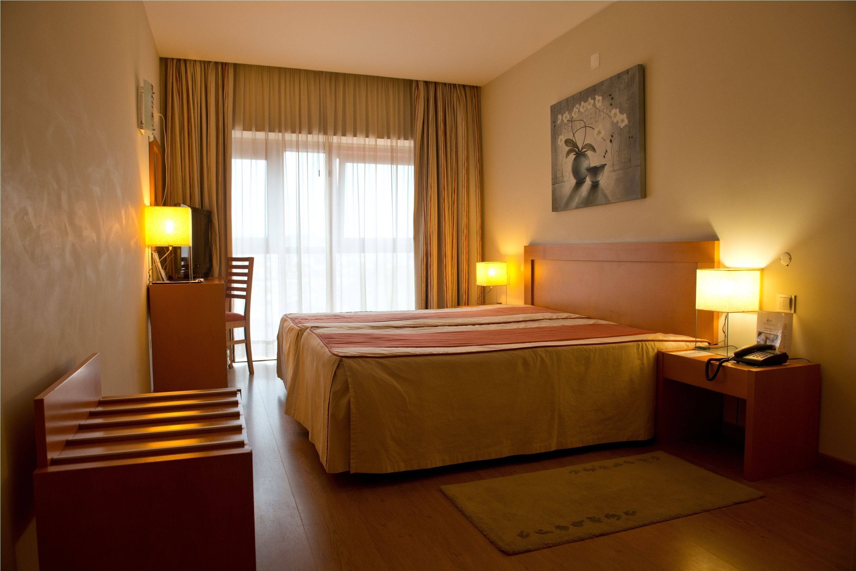 In-room safe, desk, laptop workspace, blackout curtains