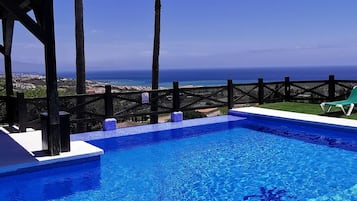 2 outdoor pools, open 10:00 AM to 9:00 PM, pool umbrellas, sun loungers