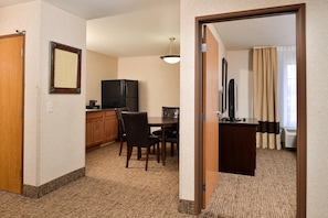 In-room safe, desk, laptop workspace, iron/ironing board
