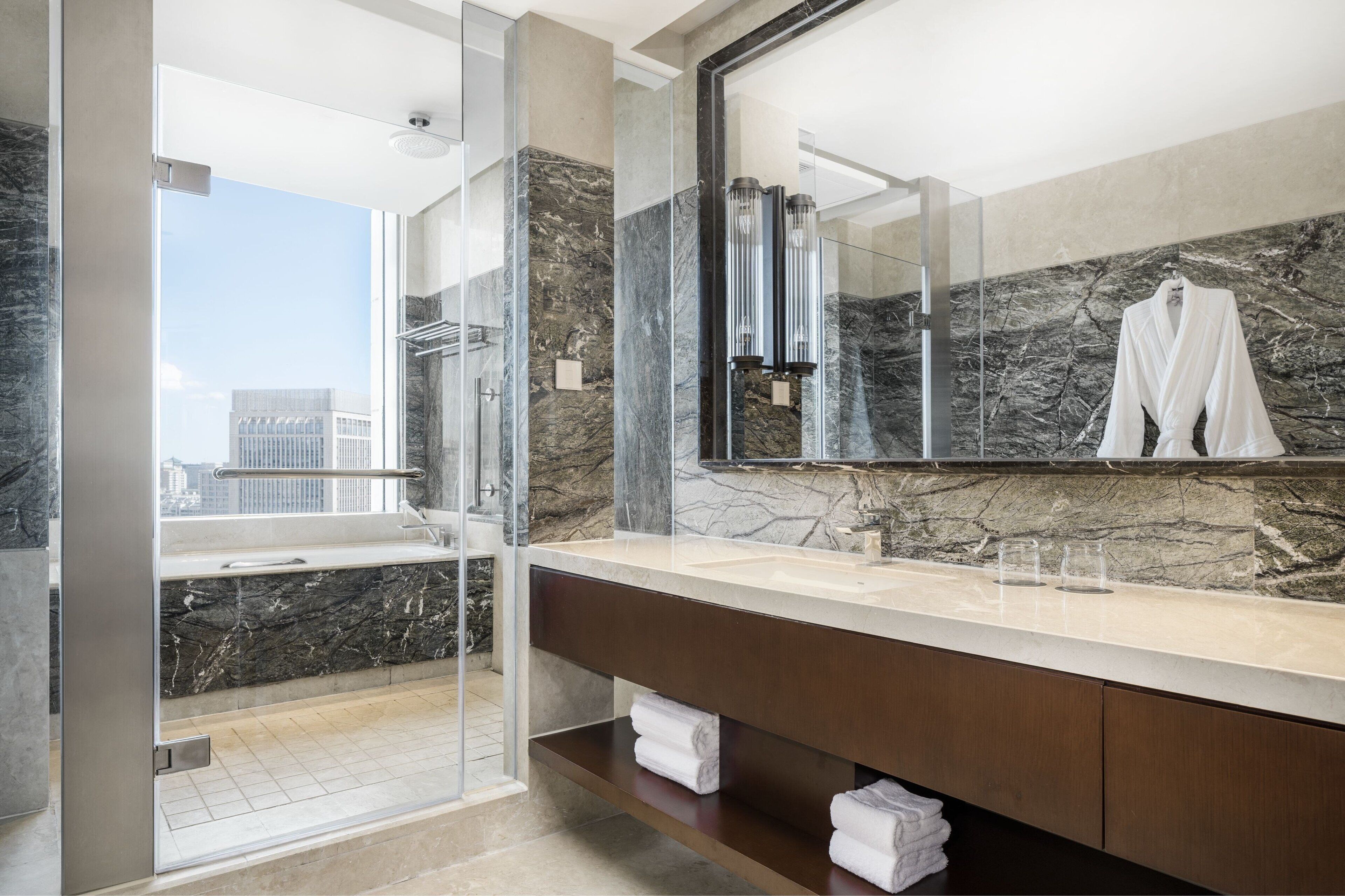 club room, 1 king bed, garden view | bathroom | separate bathtub and shower, rainfall showerhead, designer toiletries