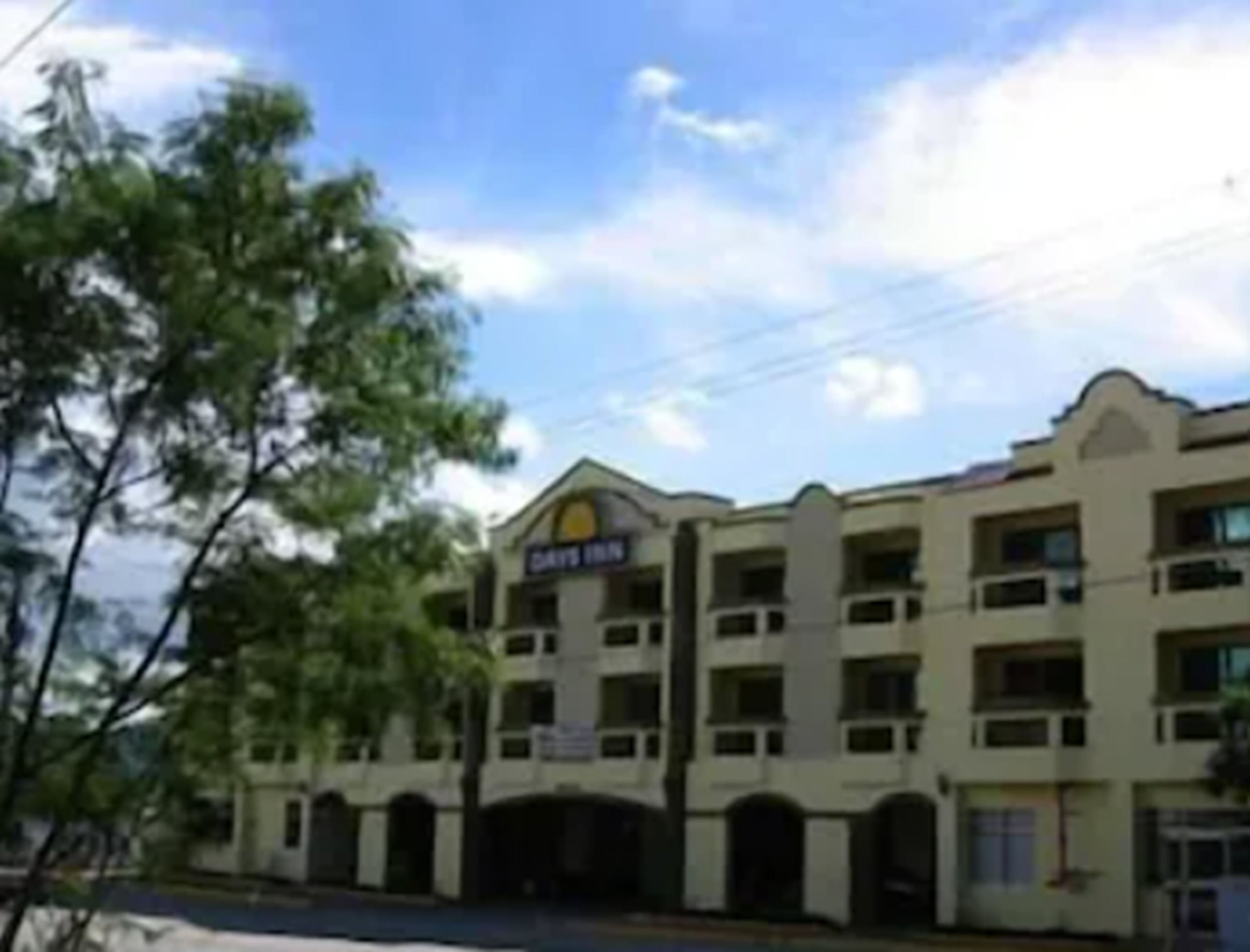 A multi-story building with a sign reading "Days Inn."