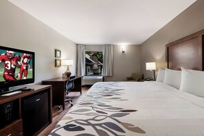 Desk, laptop workspace, blackout curtains, iron/ironing board - Red Roof Inn Newport News - Yorktown (Yorktown)