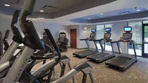 A gym with treadmills, elliptical machines, and a weight machine. - Courtyard by Marriott Hanover Lebanon (Lebanon)