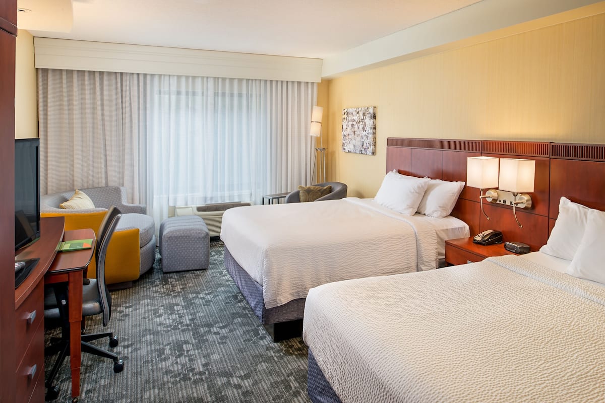 premium bedding, pillow-top beds, desk, iron/ironing board