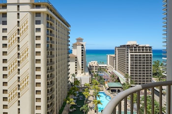 Premium Suite, 1 Bedroom, Ocean View, Corner (Balcony) | View from room at Embassy Suites by Hilton Waikiki Beach Walk