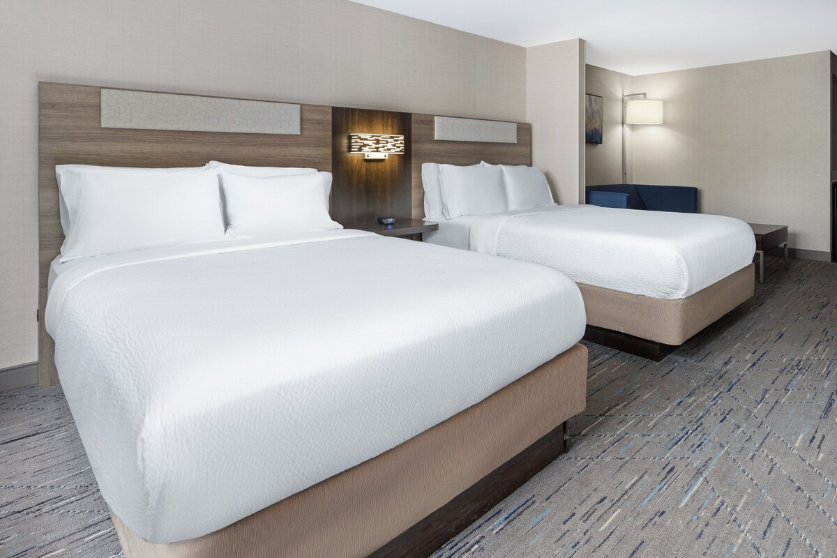 Suite, 2 Queen Beds | In-room safe, desk, blackout drapes, iron/ironing board