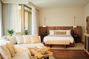 Terrace, Junior Suite with Sofa Bed | Egyptian cotton sheets, premium bedding, minibar, in-room safe