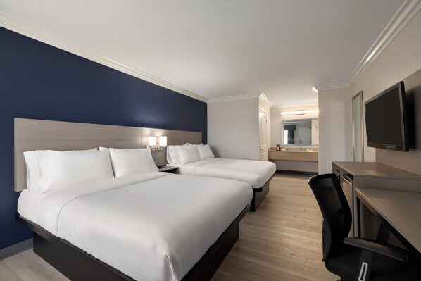 Standard Room, 2 Queen Beds, Non Smoking | Desk, laptop workspace, blackout drapes, iron/ironing board - Quality Inn Lake Elsinore I-15 (Lake Elsinore)