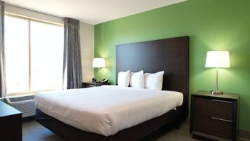 Blackout drapes, iron/ironing board, free WiFi, bed sheets