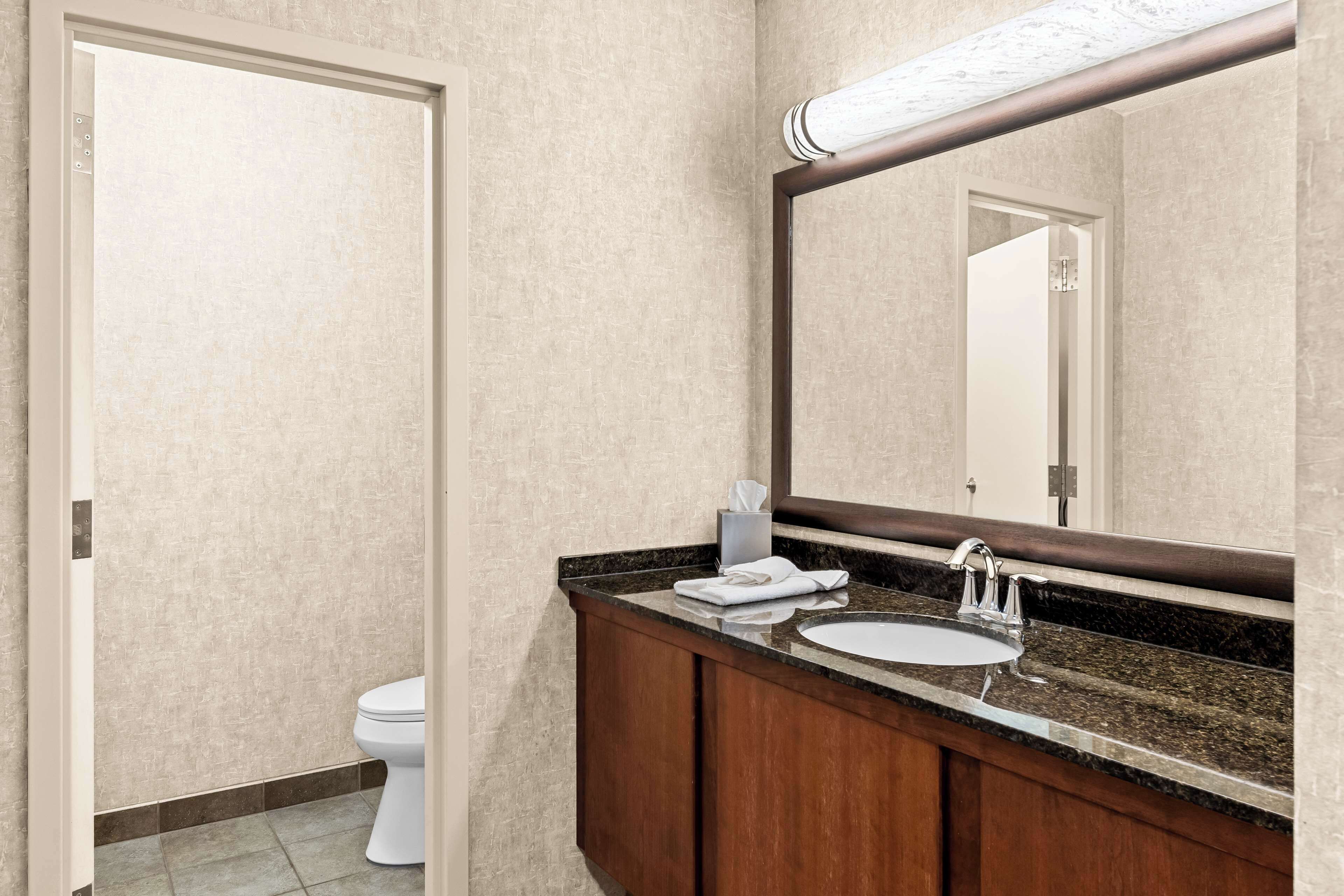 suite, 1 king bed, non smoking, jetted tub | bathroom | combined shower/bathtub, designer toiletries, hair dryer, towels