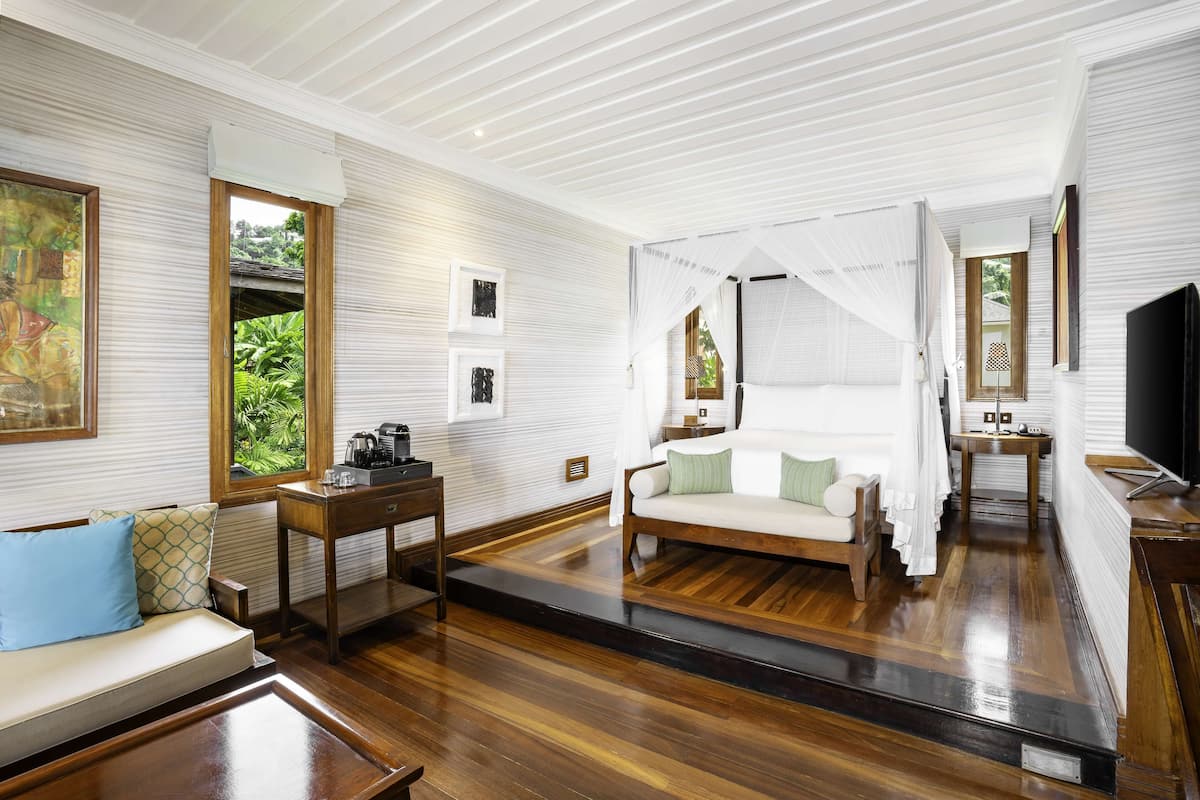 Villa, 1 cama King size, vista al océano | Ropa de cama de alta calidad y minibar