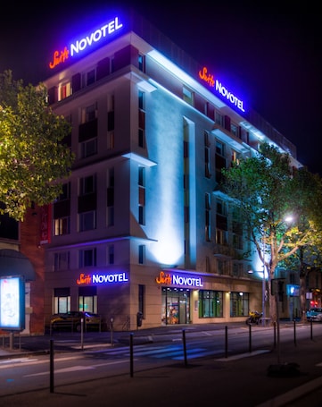 Front of property – evening/night. Novotel Suites Clermont Ferrand Polydome
