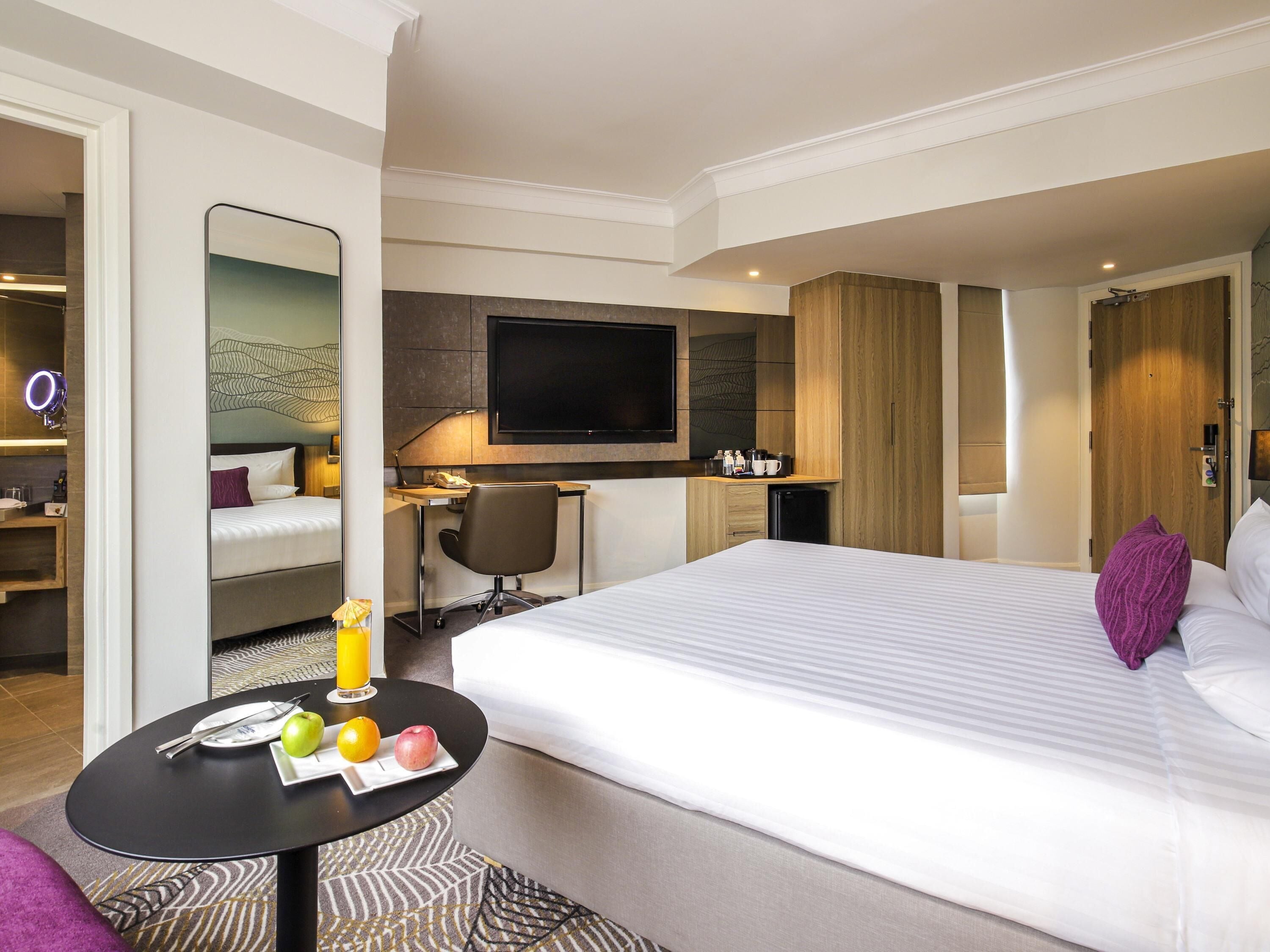 行政客房, 1 張特大雙人床 | 迷你吧、客房內保險箱、書桌、遮光布/窗簾