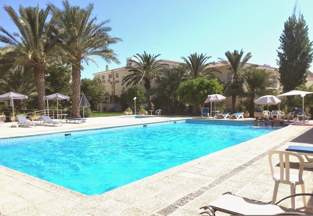 Outdoor pool, pool umbrellas