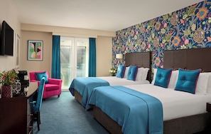 Double Double | Premium bedding, in-room safe, desk, laptop workspace