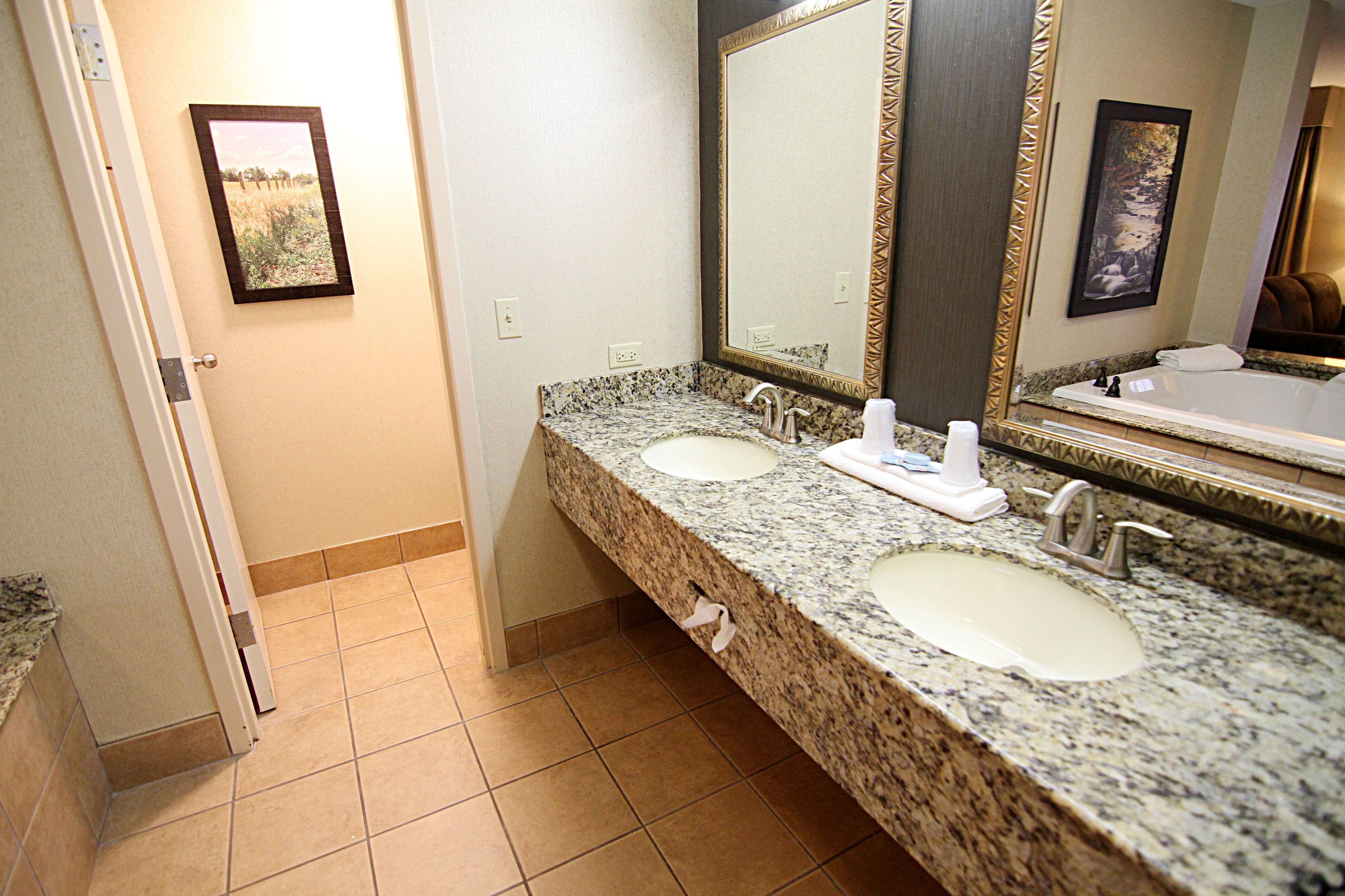 suite, 1 bedroom | bathroom | combined shower/bathtub, designer toiletries, hair dryer, towels