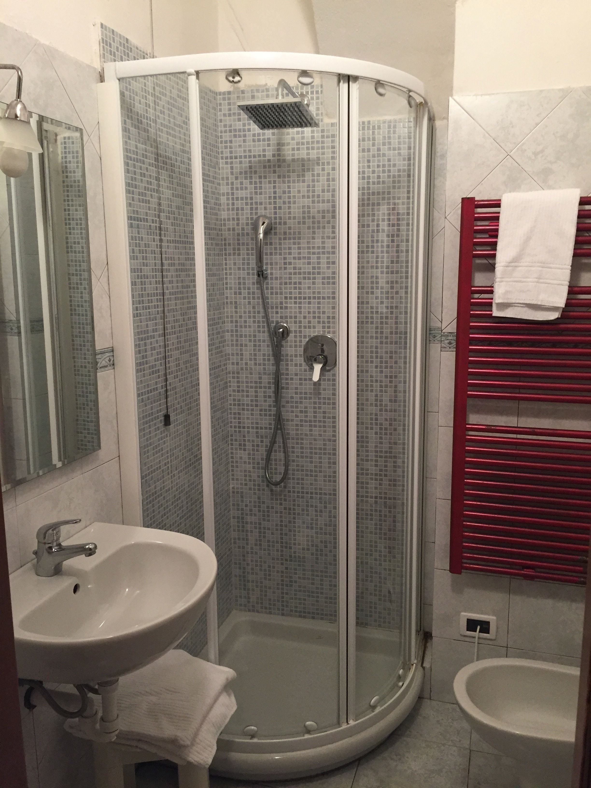 standard single room | bathroom | shower, free toiletries, hair dryer, bidet