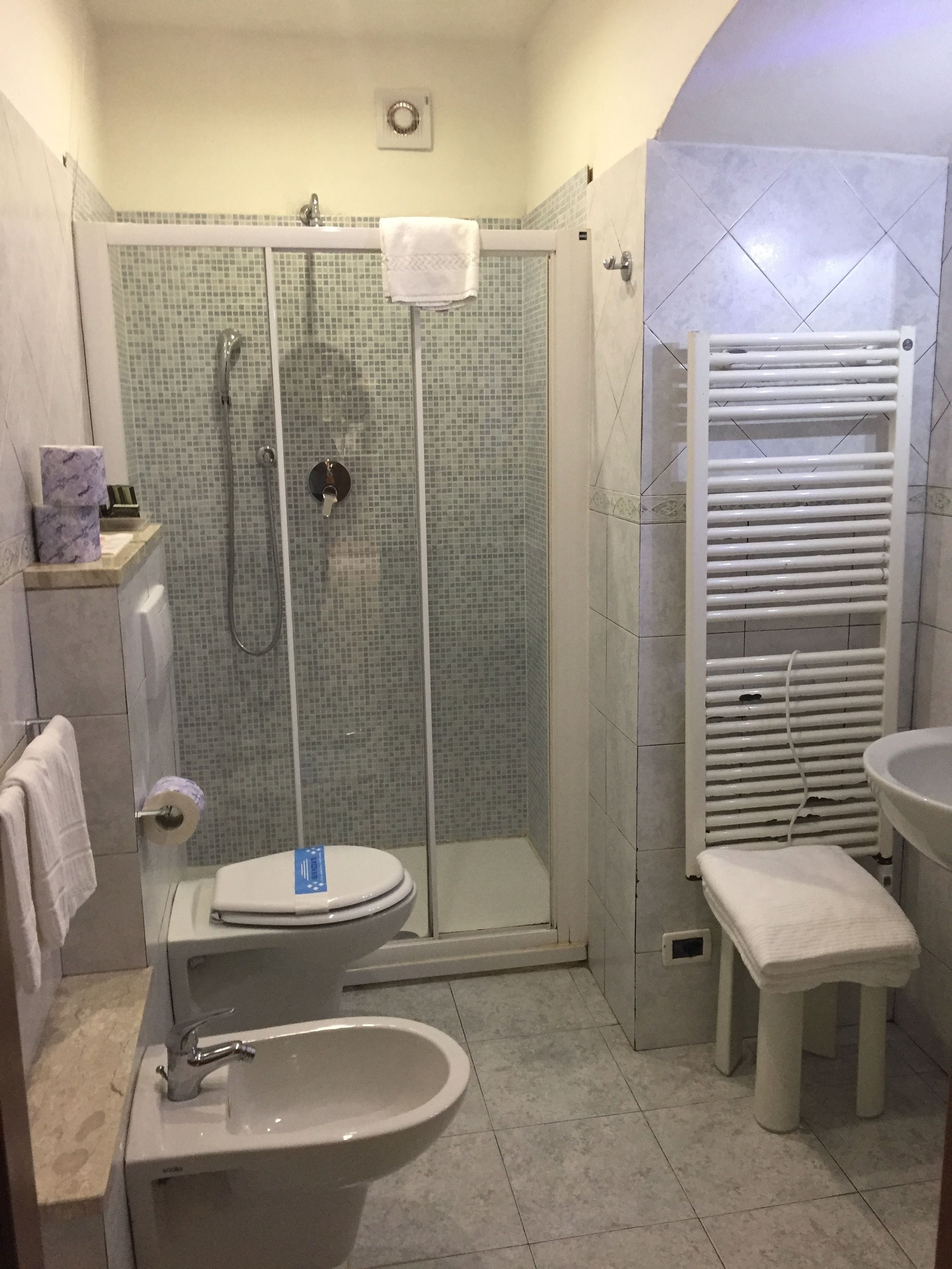 standard triple room | bathroom | shower, free toiletries, hair dryer, bidet