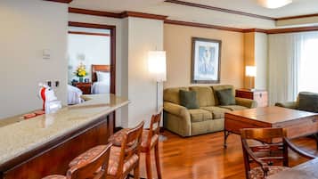 Master Suite, 2 Double Beds | In-room safe, desk, laptop workspace, blackout curtains