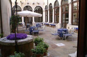 Outdoor banquet area