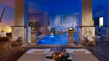 Espace de soins pour les couples, sauna, bain Ă remous, hammam, hammam