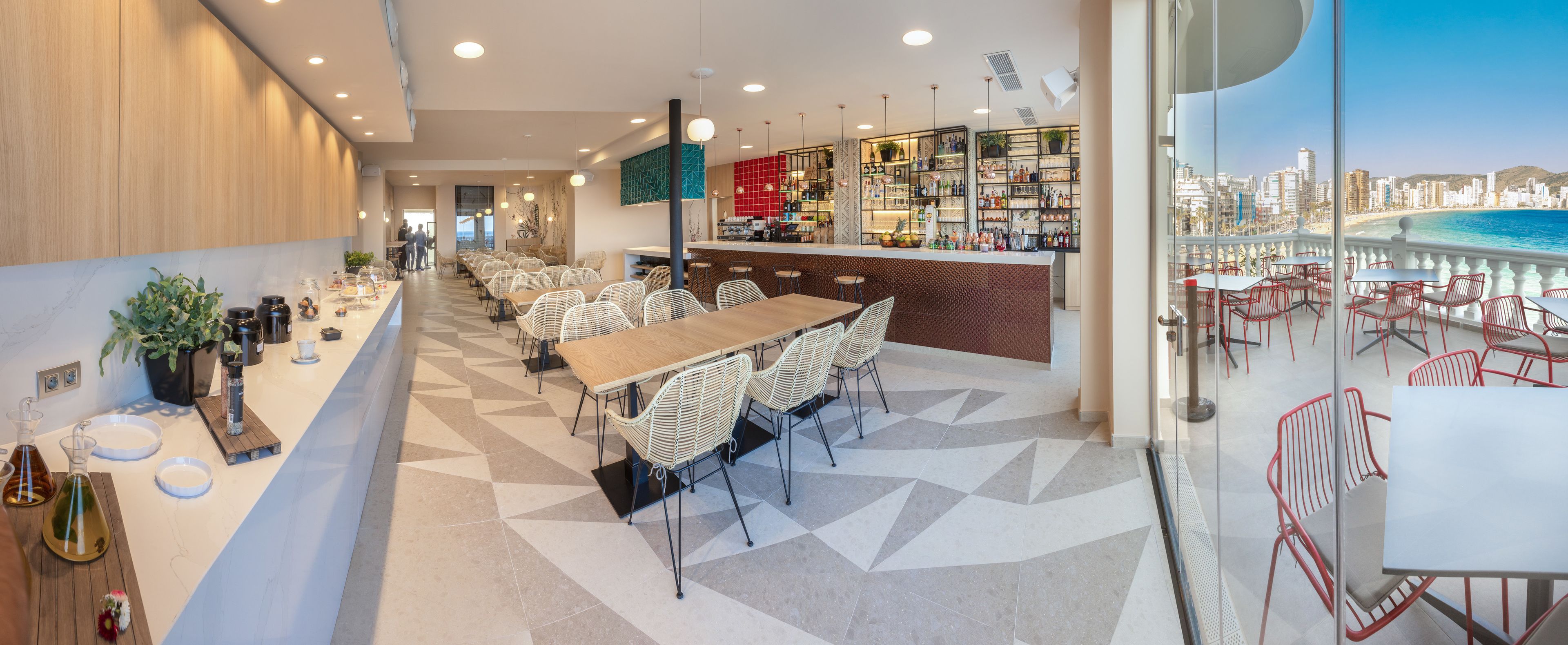 breakfast, lunch, dinner served; mediterranean cuisine, beach views